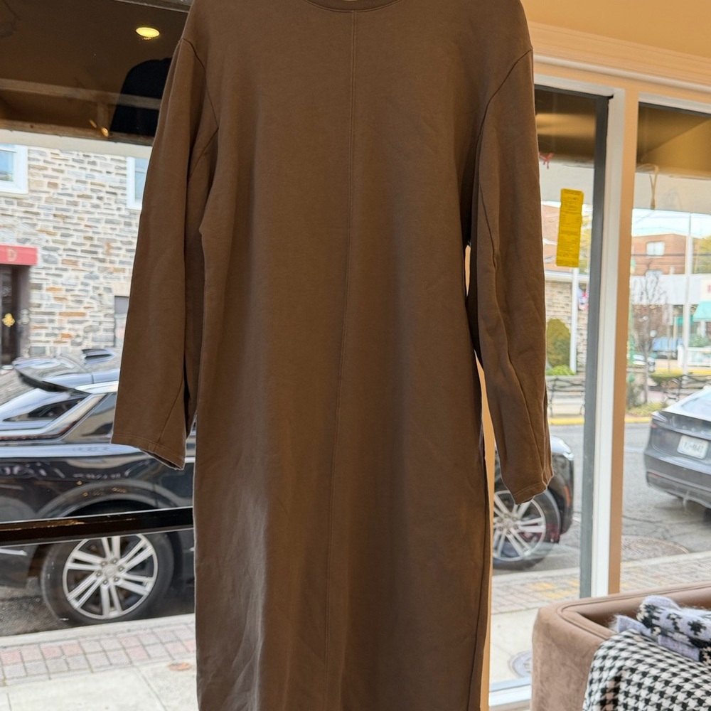 Grey Long Sleeve Sweater Dress